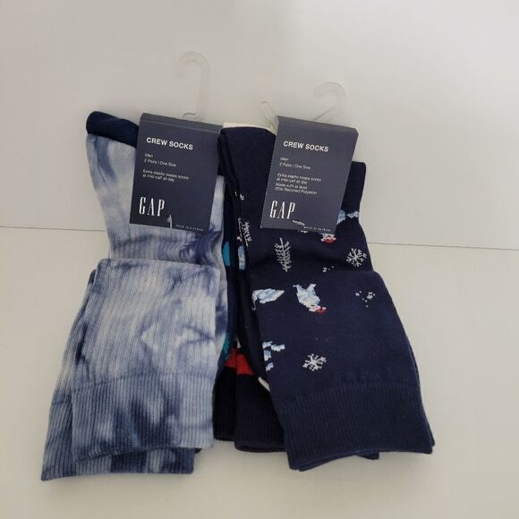 Gap Mens crew socks 4pcs in all one size fits all NWT - Picture 1 of 8